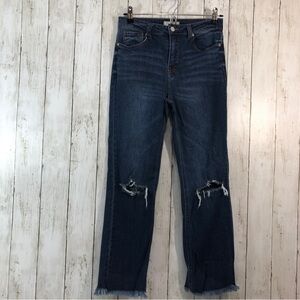 Harper Heritage by Francescas High Rise Distressed Straight Frayed Hem 27
